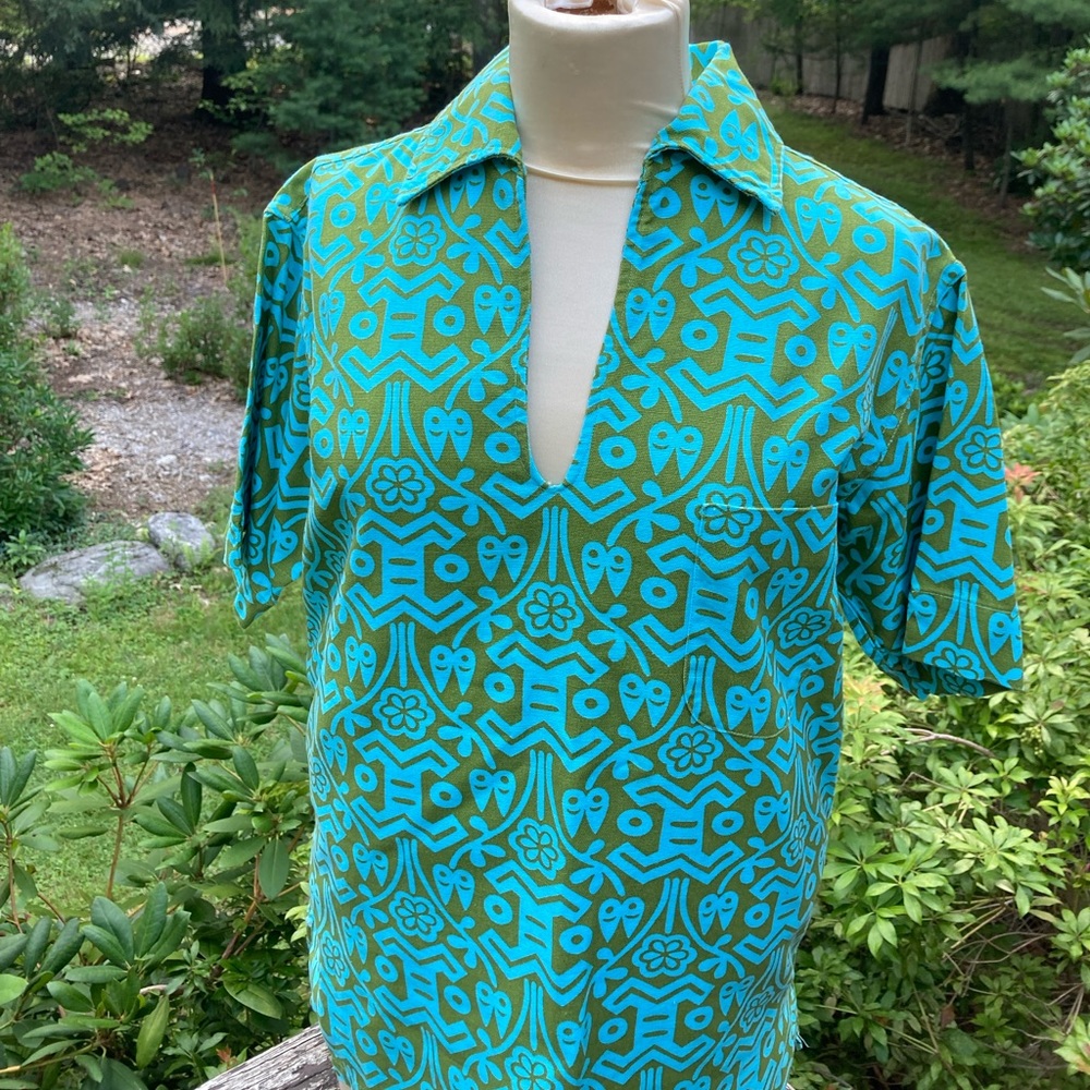 Funky Tropical Pattern Shirt Vintage